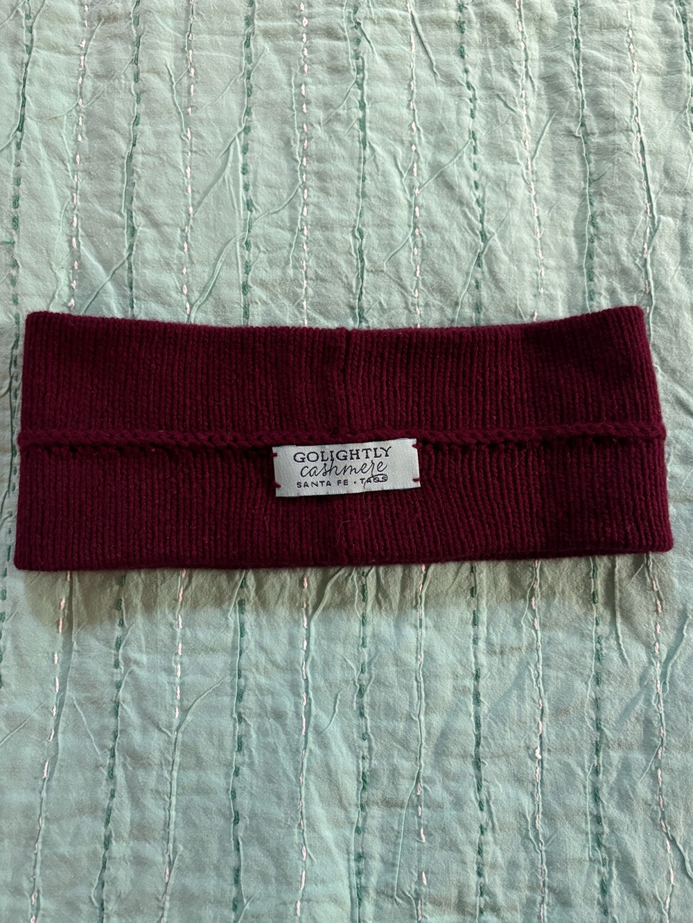 Golightly Cashmere Wine Red Winter Ear Warmer Headband – Santa Fe/Taos